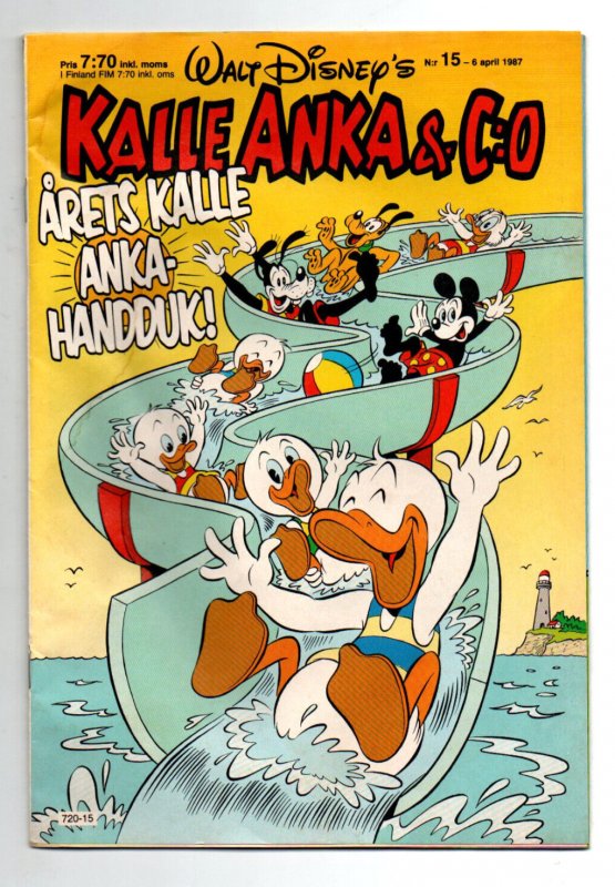 Walt Disneys Kalle Anka & C:O #15 - Swedish Language - Mickey Mouse -1987- VG/FN