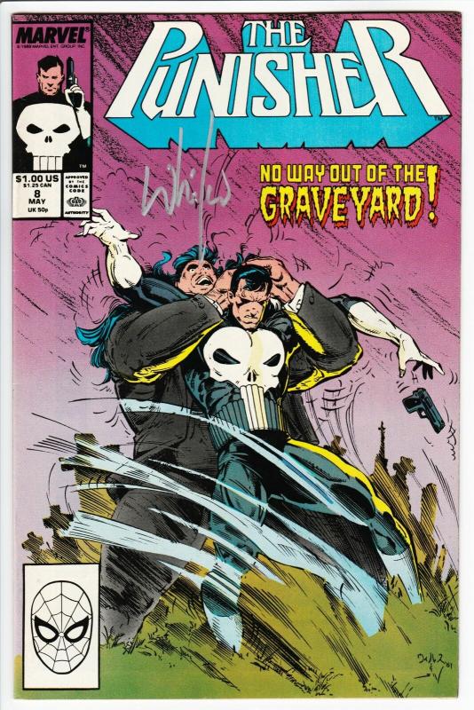 The Punisher #8 Signed by Whilce Portacio (Marvel, 1988) VF/NM
