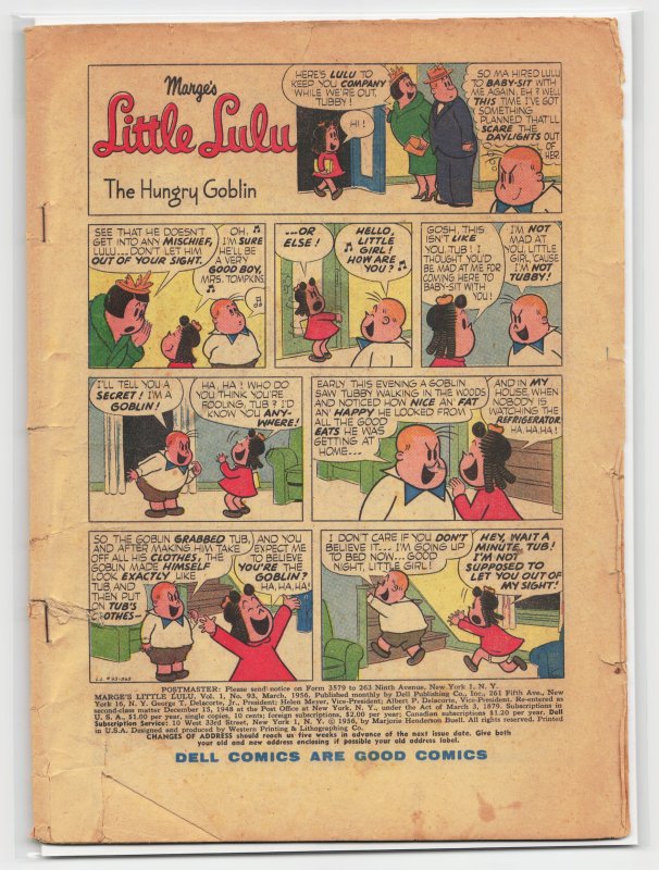 Marge's Little Lulu #93 (1956) Little Lulu