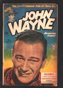John Wayne Adventure #17 1952-Toby-Portrait photo cover-Gerald McCannGreatest Co