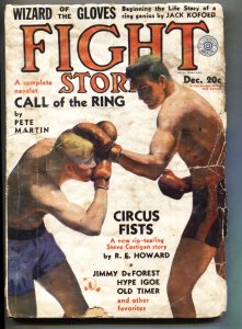 Fight Stories 12/1931-Gerard Delano boxing cover-Robert E. Howard-Pulp magazine