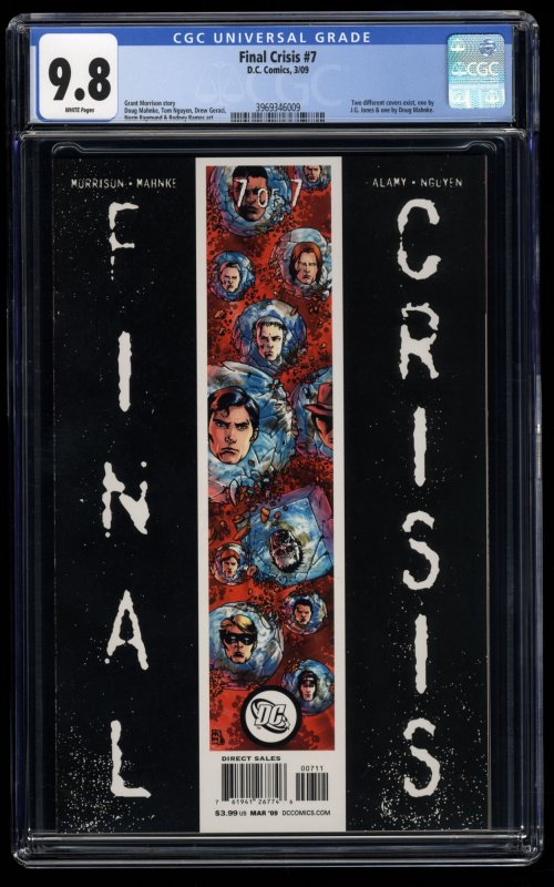 Final Crisis #7 CGC NM/M 9.8 Rudy Variant Black Cover