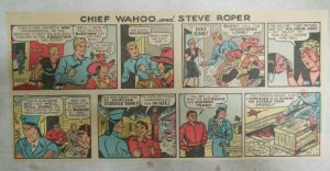 Big Chief Wahoo & Steve Roper by Saunders from 6/3/1945 Size: 7.5 x 15 inches