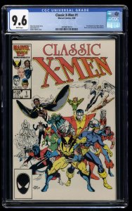 Classic X-Men (1986) #1 CGC NM+ 9.6 White Pages Arthur Adams!