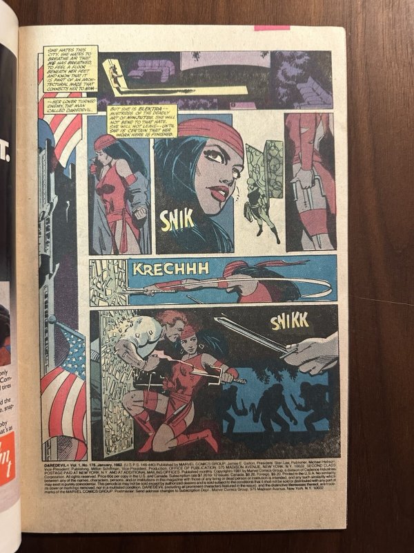 Daredevil #178 FN+ Newsstand Frank Miller Cover (Marvel 1982)