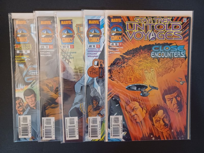 Star Trek Untold Voyages 1-5 Complete Set - TMP - Marvel - 1998 - NM