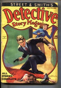 Detective Story July 10 1933-Gun moll cover-Women Detective-Pulp Magazine