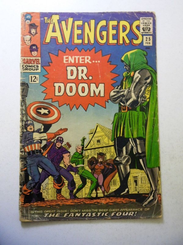 The Avengers #25 (1966) GD/VG Condition moisture stains, 3 added staples