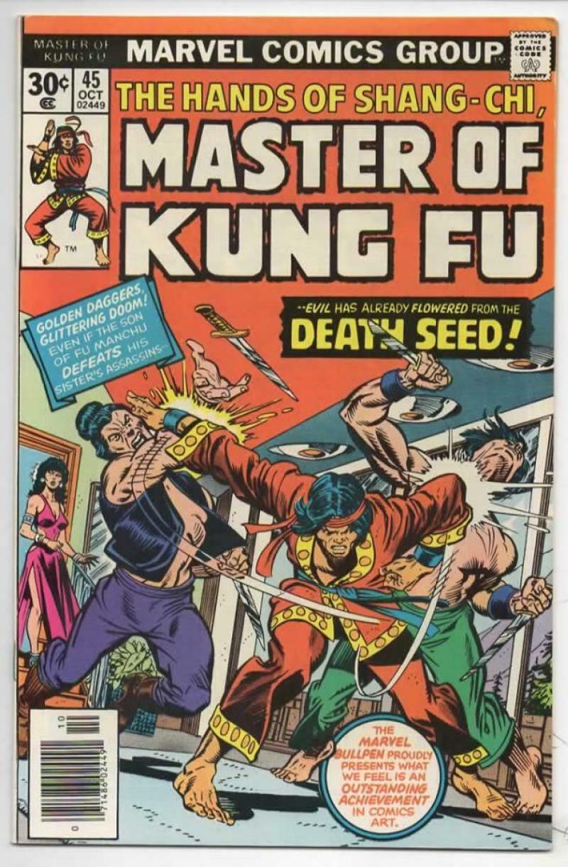 Master Of Kung Fu 45 Vf Nm Martial Arts Marvel Fu Manchu 1974 1976 Comic Books Modern Age Marvel Hipcomic