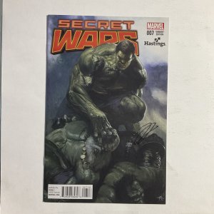 Secret Wars 7 2016 Signed by Jonathan Hickman Marvel Hastings Variant Nm-