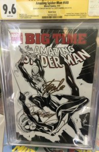 The Amazing Spider-Man 648 Campbell Sketch Cover cgc signed by Lee and Campbell