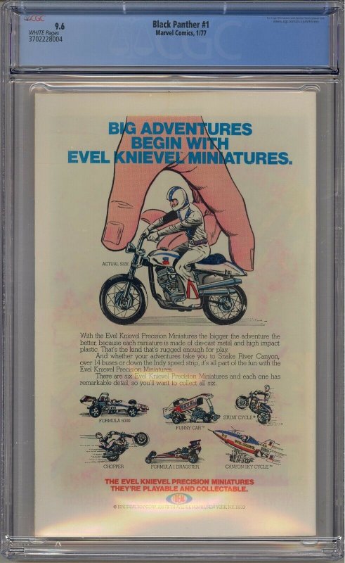 BLACK PANTHER #1 CGC 9.6 JACK KIRBY WHITE PAGES