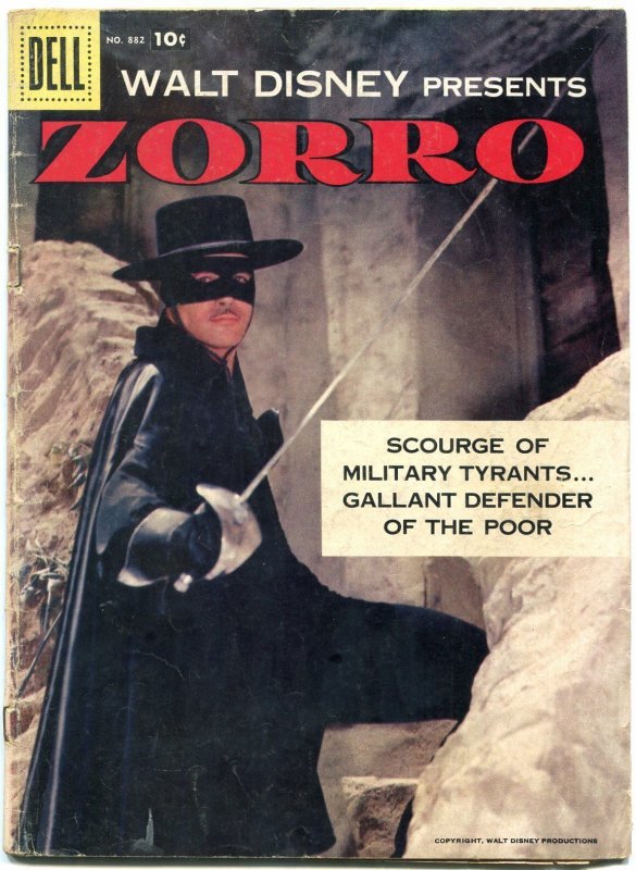 Four Color Comics #882 1958- Zorro- 1st issue- Dell Comics G