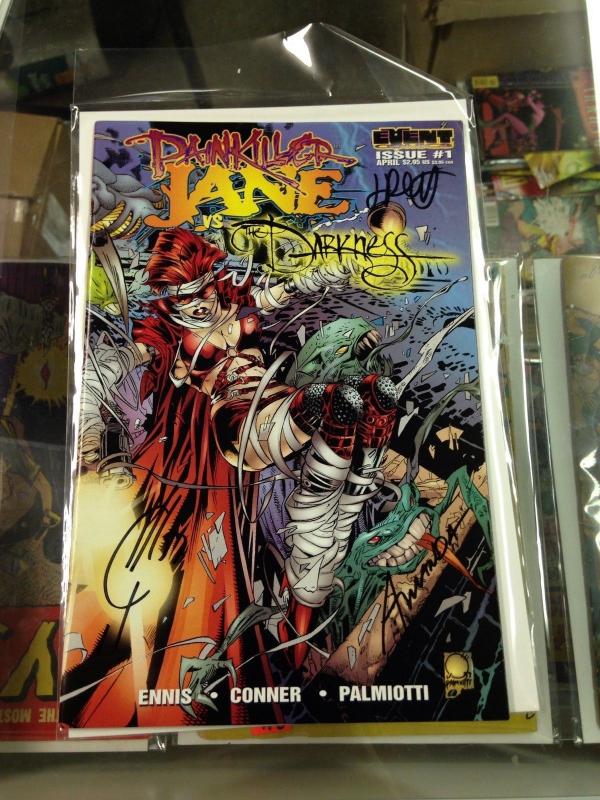 Painkiller Jane Vs. The Darkness 1 NM triple signed conner, palmiotti, quesada