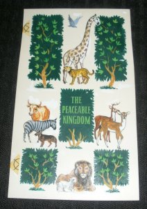 CHRISTMAS Animals The Peaceable Kingdom 3.5x6 Greeting Card Art #500-7