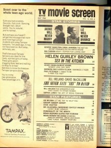 TV Movie Screen-Jackie Kennedy-Helen Gurley Brown-Jill Ireland-May-1966