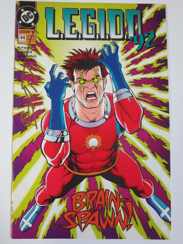 Legion of Superheroes #44 (DC 1992) Signed by Matt Batt Banning (1st Work)