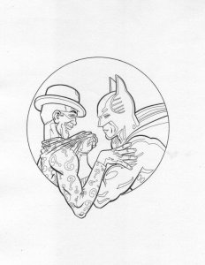 Batman Forever coloring book piece, by Mike DeCarlo