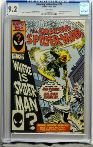 Amazing Spider-man Vol #1 Issue # 279 CGC 9.2 Marvel Silver Sable Jack-o-Lantern