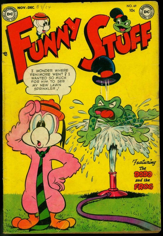 FUNNY STUFF #69 1952-DC COMICS-FROG AND DODO SLAPSTICK VG/FN