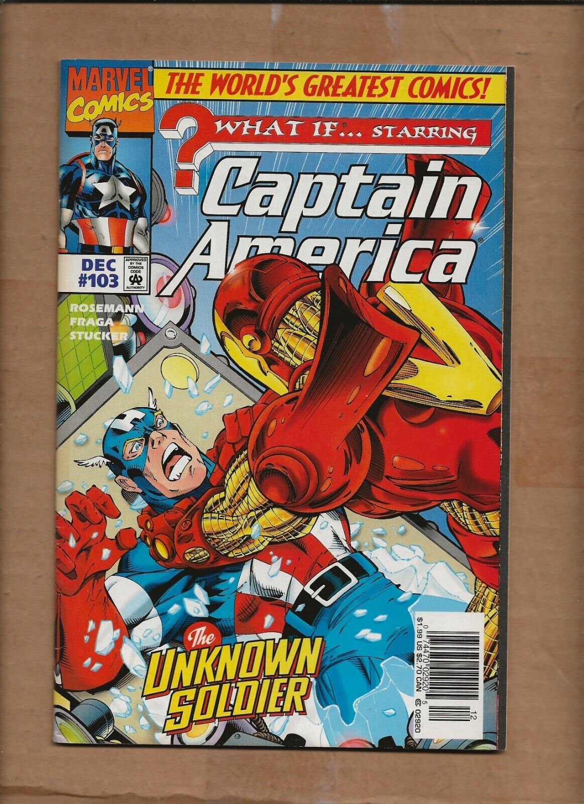 What if ? #103 Captain America Unknown Solider Newsstand UPC Code