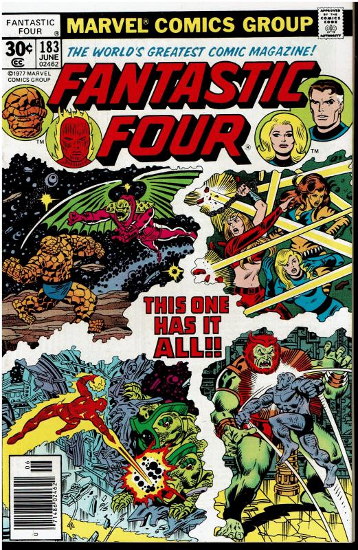 Fantastic Four #183, 9.0 or Better - Last Roy Thomas Story