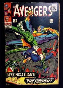 AVENGERS #31 Aug 1966 Goliath,Keeper of the Flame,Stan Lee,Scarlet Witch Hawkeye