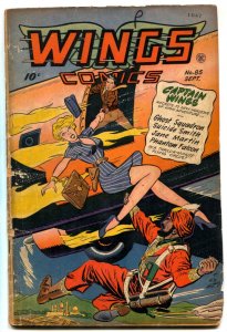 Wings Comics #85 1947- Ghost Squadron- Hitler appears restored G/VG