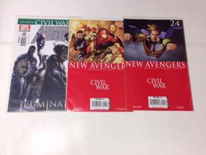 New Avengers 24 25 Civil War Near Mint Lot Set Run Plus Illuminati