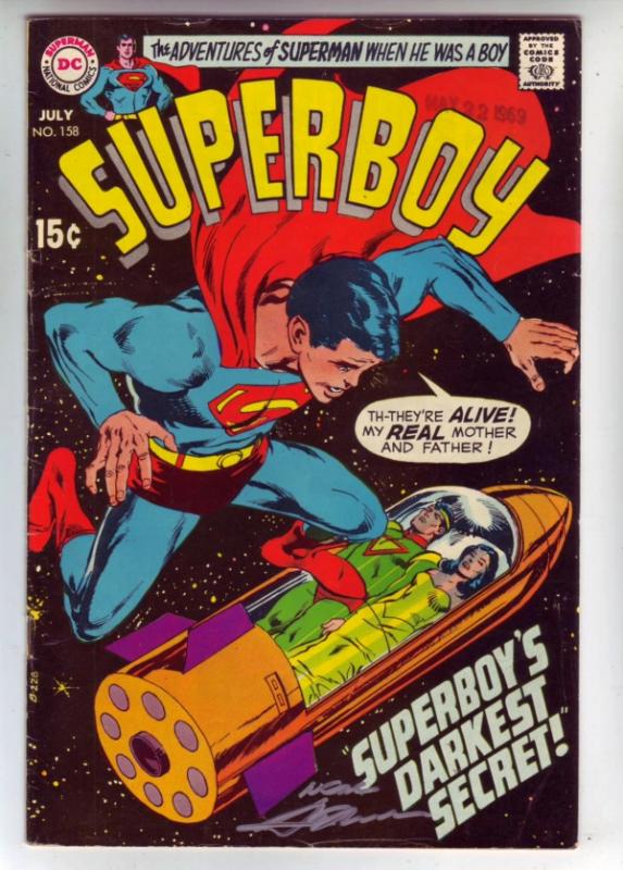 Superboy Signed #158 (Jul-69) FN/VF+ Mid-High-Grade Superboy