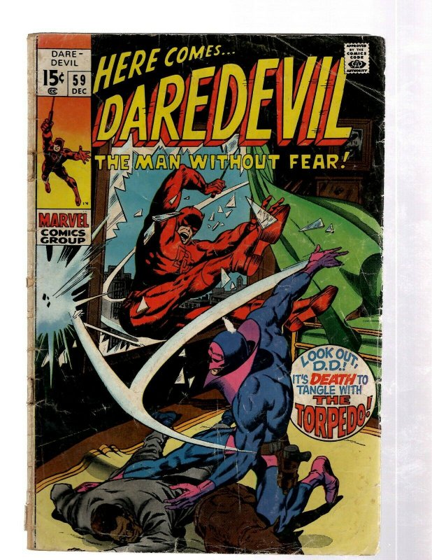 Daredevil # 59 PR Marvel Comic Book Kingpin Hell's Kitchen Elektra Bullseye J460