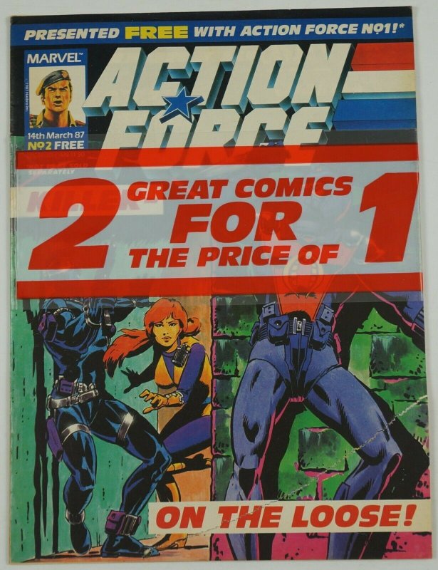 Action Force #1 & 2 Combo Pack with band - G.I. Joe Cobra - Marvel UK magazine