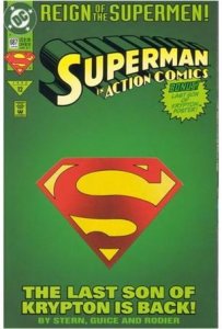 Action Comics (1938) 687-A Die-Cut Cardstock Overlay Cover FN