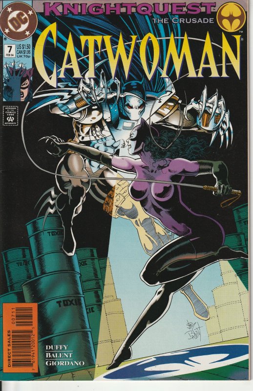 Catwoman #7 Newsstand Edition (1994)  Knight Quest Tie in