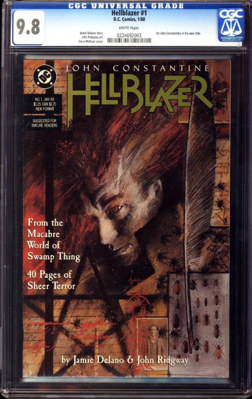 HELLBLAZER #1-1988-JOHN CONSTANTINE-CGC 9.8-WHITE PAGES- 0224692003