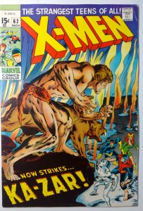 The X-Men #62 (6.0, 1969) 1st team app of the Savage Land Mutates