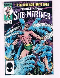 The Sub-Mariner #3 VF Marvel Comic Book Prince Namor November 1984 DE10