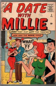 Date With Millie #2 1959-Atlas-Stan Lee-paper dolls-fashions-pin-ups-P 