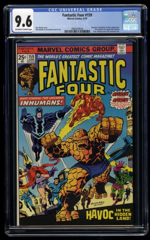 Fantastic Four #159 CGC NM+ 9.6 Inhumans and Quicksilver Appearance!