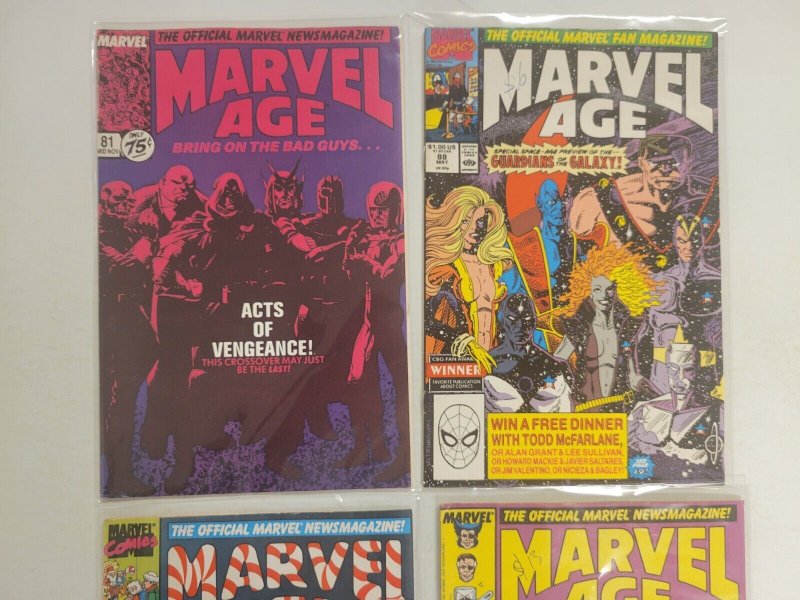 4 Marvel Age Marvel Comic Books #79 81 85 88 52 TJ14