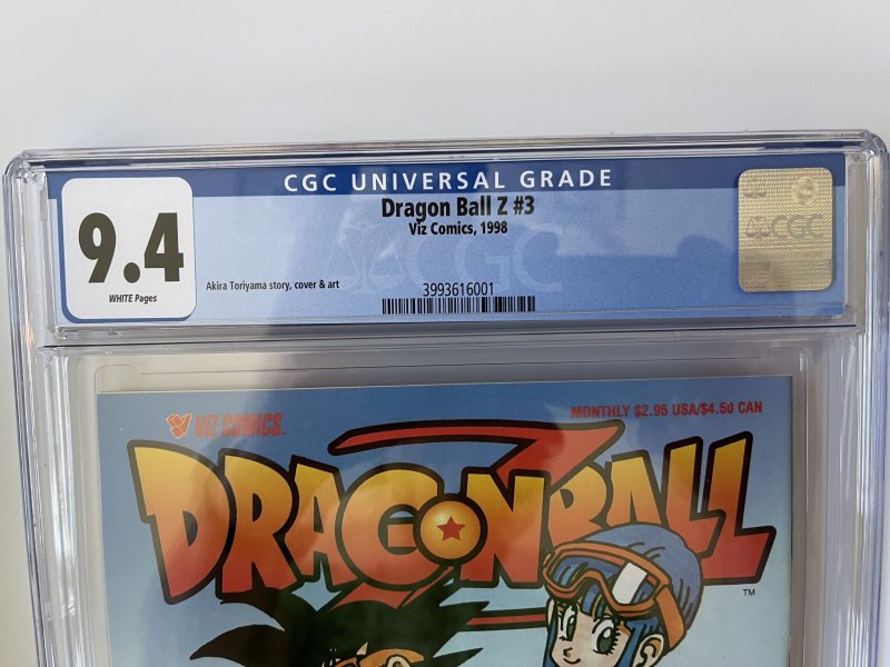 Dragon Ball Z  #3 CGC 9.4 VIZ Comics Manga ~ 1st Print 1998 Akira Toriyama