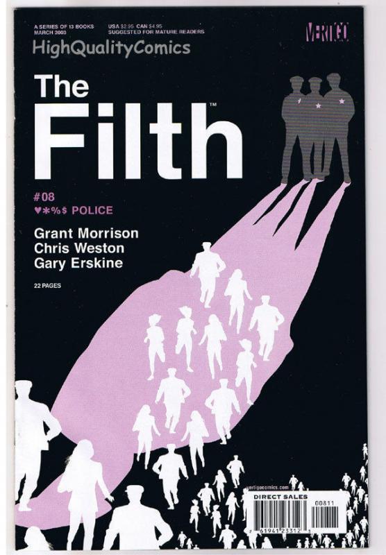 FILTH #8, NM+, Grant Morrison, Erskine, 2002, more Vertigo in store