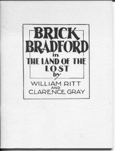 Brick Bradford In The Land of The Lost 1981-1935 comic strip reprints-VF