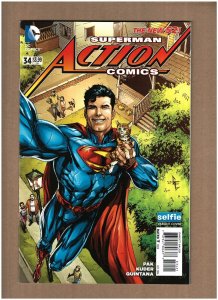 Action Comics #34 DC Comics 2014 New 52 Superman Selfie Variant NM- 9,.2