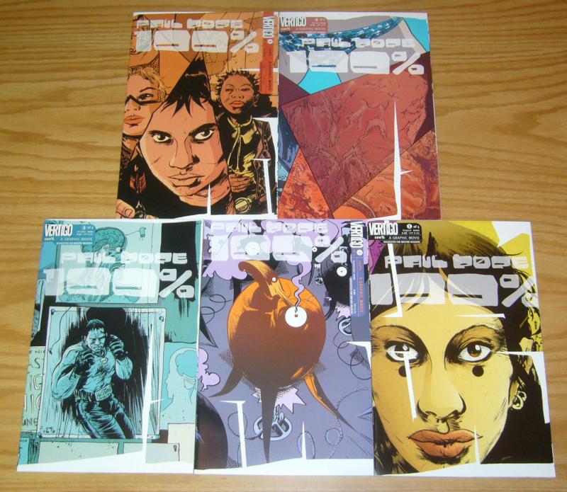 100% #1-5 VF/NM complete series PAUL POPE vertigo comics set 2 3 4 future story