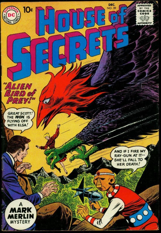 House of Secrets #39 1960- Mark Merlin- Alien Bird of Prey VG/FN