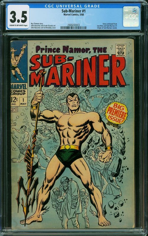 SUB-MARINER #1 CGC 3.5 (1968)