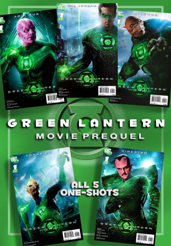 The Whole Set of 5!!  GREEN LANTERN MOVIE PREQUEL #1 One-Shots (2011) 9.0VF/NM
