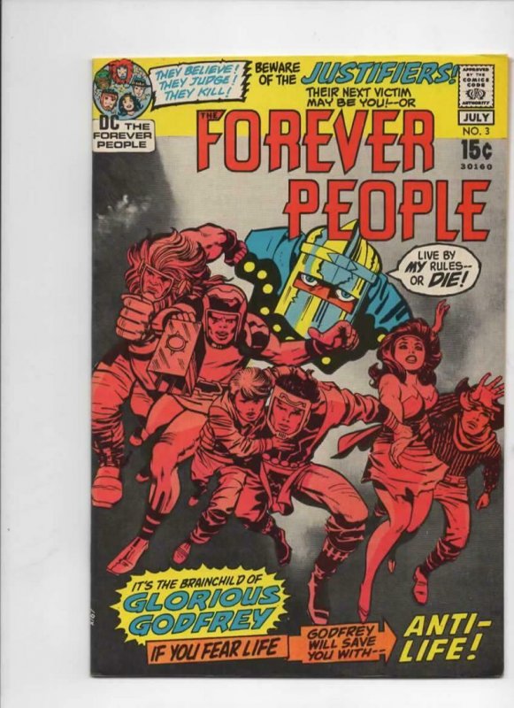 FOREVER PEOPLE #1 2 3 4 5 6 7 8 9 10 11, Jack Kirby, 1971, Darkseid, Signed, HG