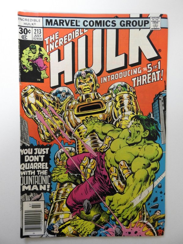 The Incredible Hulk #213 (1977) FN Condition!